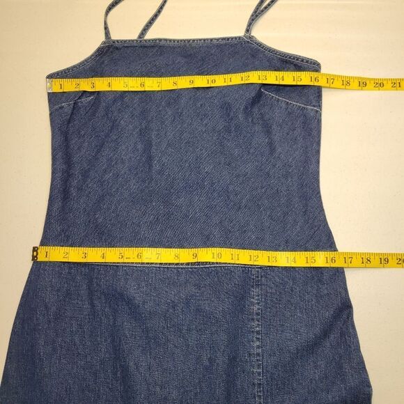 Faded Glory Y2K Denim Tank Midi Dress Women's Medium 8 / 10 Blue Jean - Picture 9 of 10